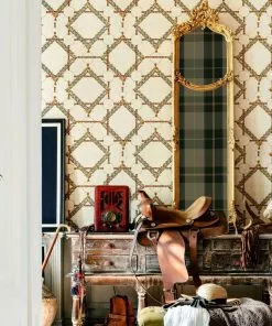 Mind The Gap Wallpaper & Paint Decorative Harness, Burgundy Wallpaper