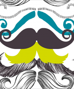 Mind The Gap Wallpaper & Paint Different Moustaches Wallpaper