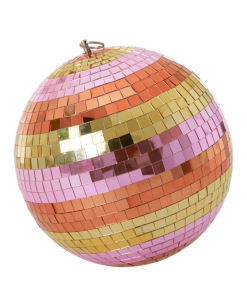 Rice DK Large Mirrored Disco Ball - Pink