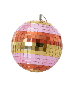 Rice DK Large Mirrored Disco Ball - Pink