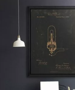 The Craftsman Mind The Gap Edison Electric Light Vintage Mood Framed Art