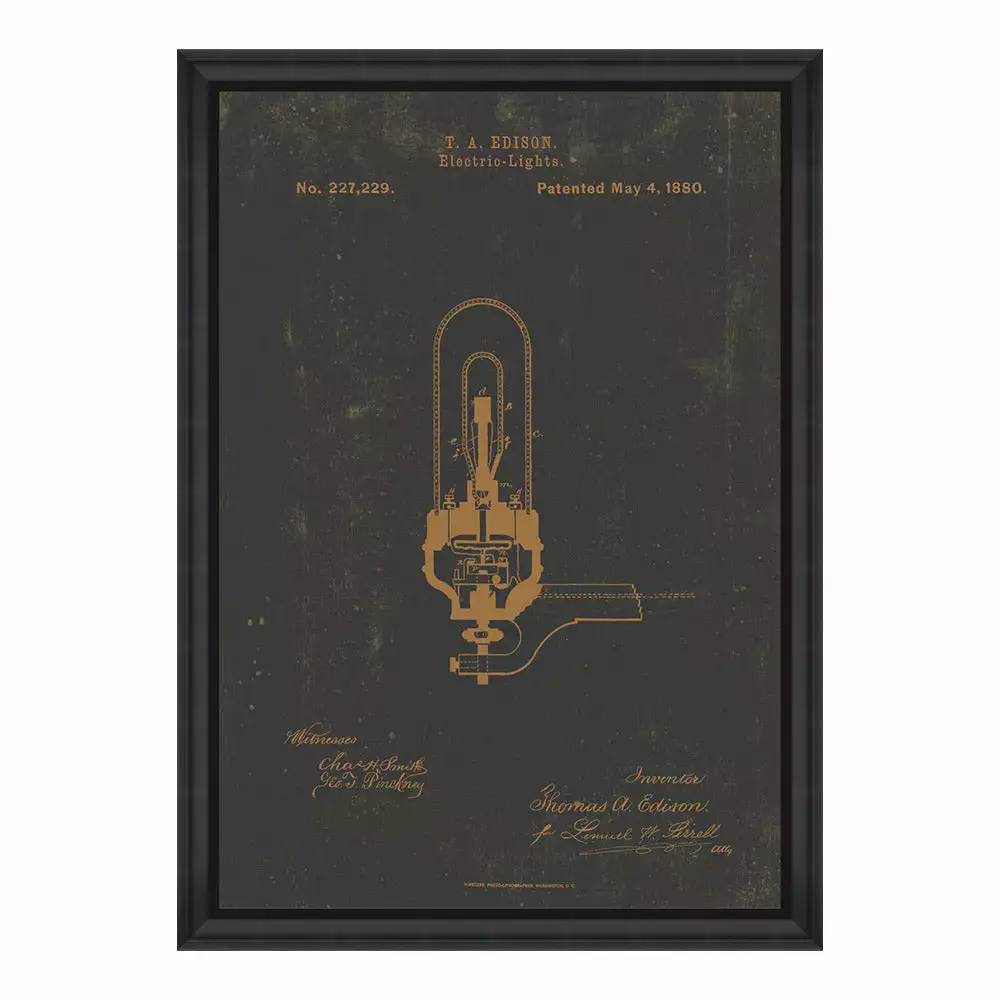 The Craftsman Mind The Gap Edison Electric Light Vintage Mood Framed Art 3 The Craftsman Mind The Gap Edison Electric Light Vintage Mood Framed Art