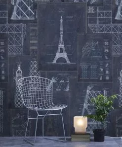 Mind The Gap Grand Eiffel Anthracite Wallpaper Les Jardins Royaux 13 Mind The Gap Grand Eiffel Anthracite Wallpaper Les Jardins Royaux
