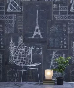 Mind The Gap Grand Eiffel Blue Wallpaper Les Jardins Royaux