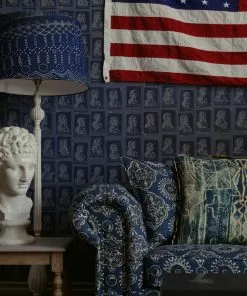 Mind The Gap Wallpaper & Paint Emperors Blue Wallpaper