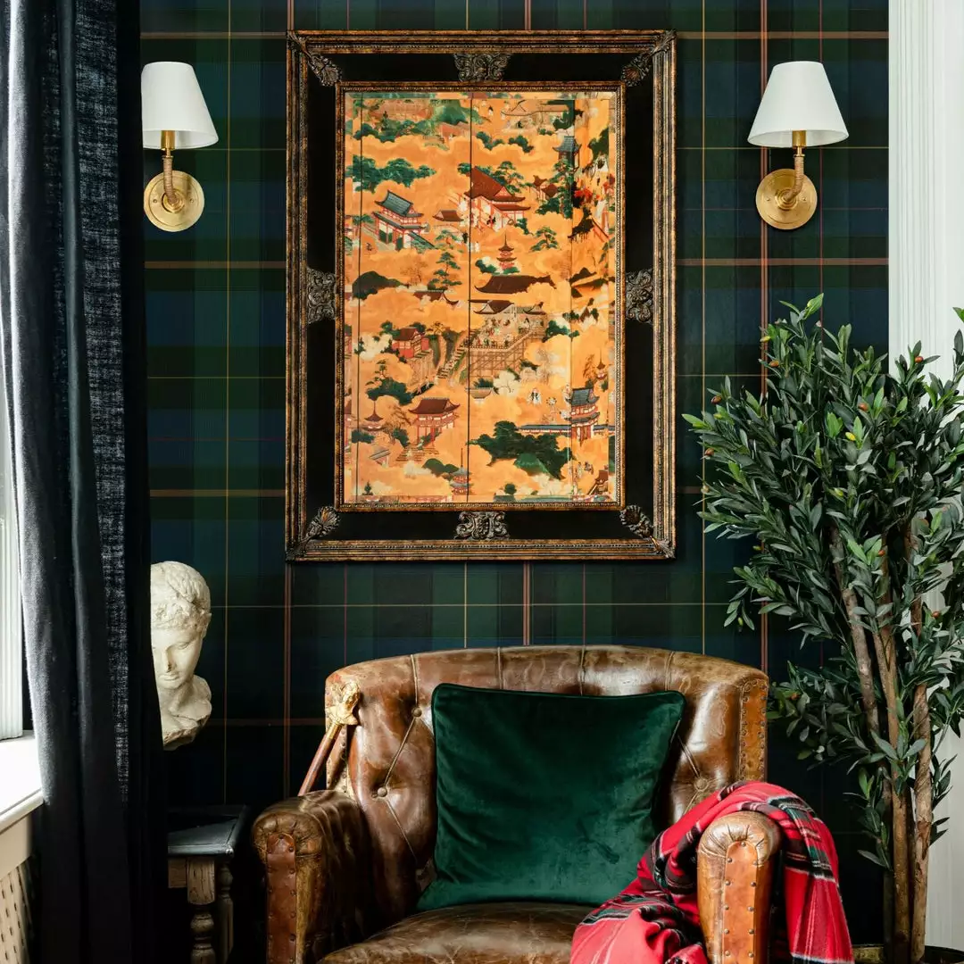 Mind The Gap Equestrian Plaid, Burgundy Wallpaper 5 Mind The Gap Equestrian Plaid, Burgundy Wallpaper