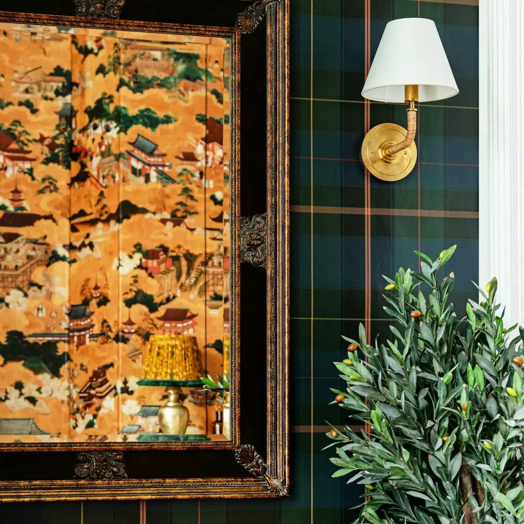 Mind The Gap Equestrian Plaid, Burgundy Wallpaper 4 Mind The Gap Equestrian Plaid, Burgundy Wallpaper