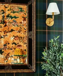 Mind The Gap Wallpaper & Paint Equestrian Plaid, Khaki Wallpaper