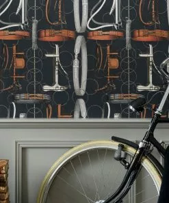 Mind The Gap Wallpaper & Paint Equestrian Equipment, Dark Wallpaper