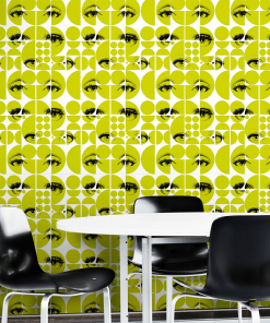 Mind The Gap Eyes And Circles Green Wallpaper The Retrograde