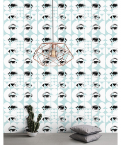 Mind The Gap Eyes And Circles Blue Wallpaper The Retrograde