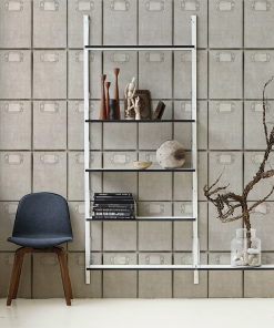 Mind The Gap Fabric Covers Taupe Wallpaper