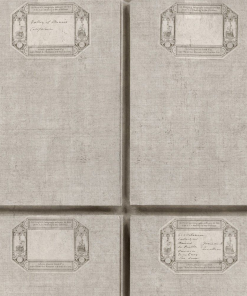 Mind The Gap Fabric Covers Taupe Wallpaper