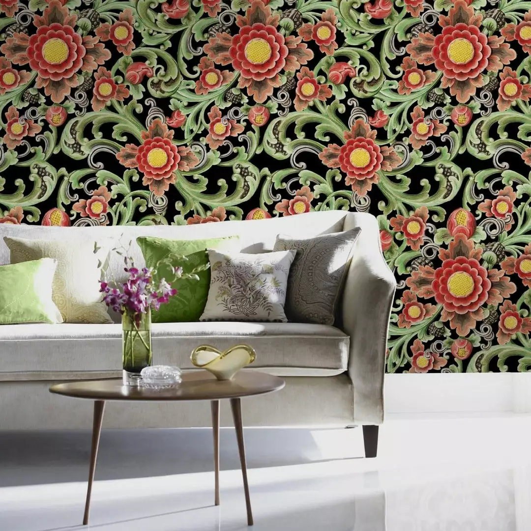 Mind The Gap Floral Painting Dark Wallpaper 6 Mind The Gap Floral Painting Dark Wallpaper