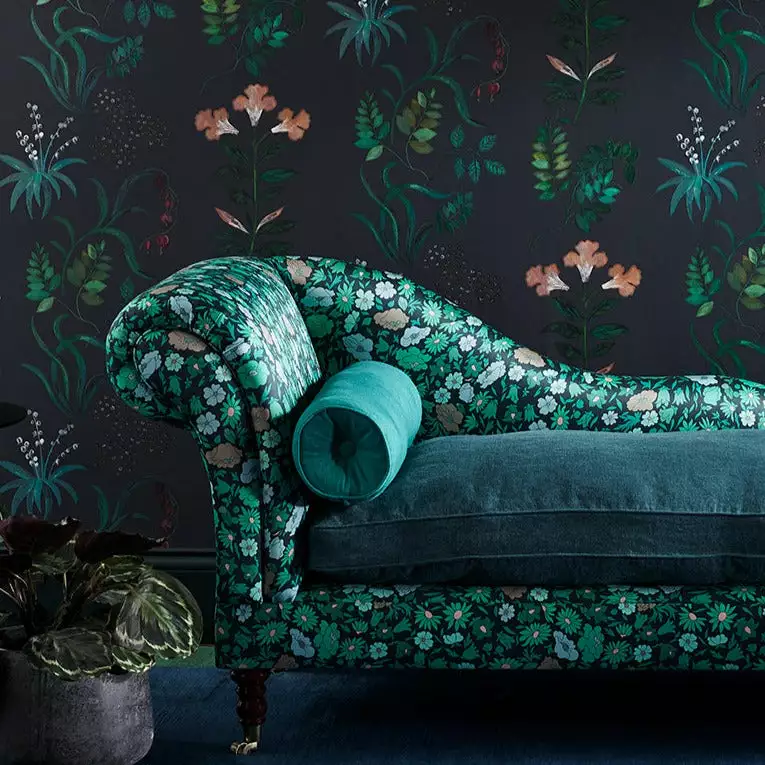 Liberty Fabrics Botanical Stripe Wallpaper, Jade 3 Liberty Fabrics Botanical Stripe Wallpaper, Jade