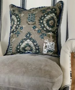 Mind The Gap Folk Couture Flourish Linen Cushion