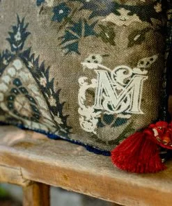 Mind The Gap Folk Couture Flourish Linen Cushion