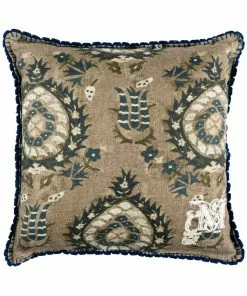 Mind The Gap Folk Couture Flourish Linen Cushion