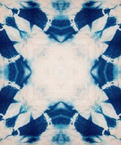 Mind The Gap Shibori Flower Wallpaper Blue Skies Ahead