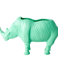 Rice By Rice METAL FLOWER POT - NEON GREEN