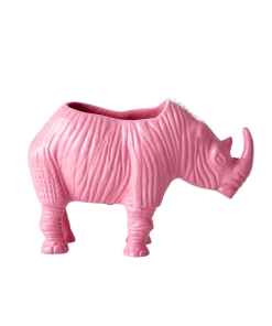 Rice By Rice New RHINO METAL FLOWER POT - SOFT PINK