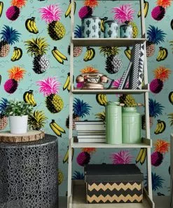 Mind The Gap Flying Objects Blue Wallpaper