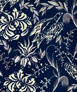 Mind The Gap Folk Embroidery Tobacco Wallpaper Rose & Thorn