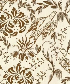 Mind The Gap Rose & Thorn Folk Embroidery Fern Green Wallpaper