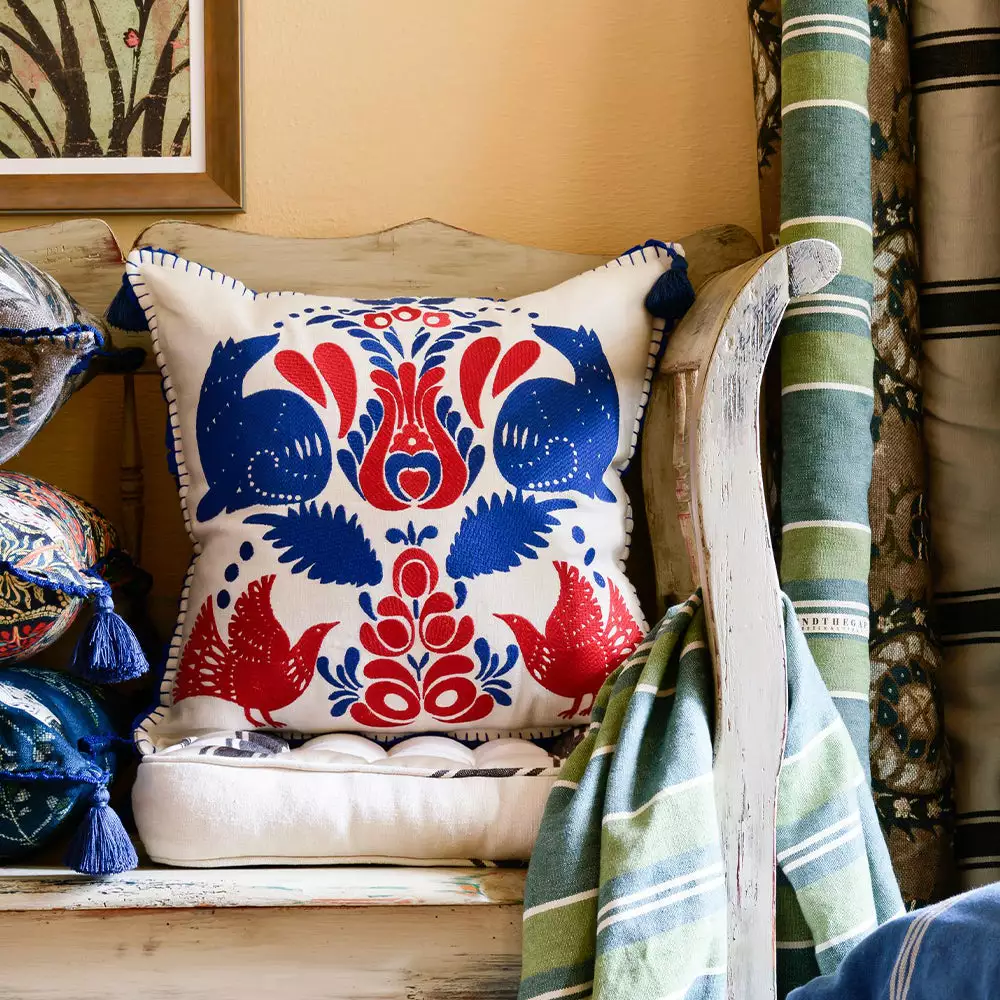 Mind The Gap Folk Embroidery Cushion 5 Mind The Gap Folk Embroidery Cushion