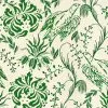 Mind The Gap Rose & Thorn Folk Embroidery Fern Green Wallpaper