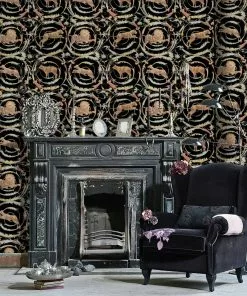 Mind The Gap Fresce Anthracite Wallpaper