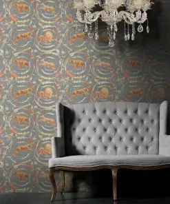 Mind The Gap Fresce Anthracite Wallpaper