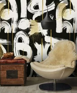 Mind The Gap Wallpaper & Paint Gestural Abstraction White Wallpaper