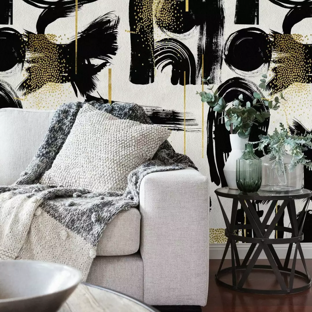 Mind The Gap Gestural Abstraction Anthracite Wallpaper 6 Mind The Gap Gestural Abstraction Anthracite Wallpaper