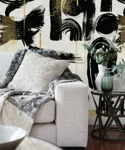 Mind The Gap Wallpaper & Paint Gestural Abstraction White Wallpaper