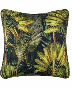 Mind The Gap Havana Tropicana Ghost Of The Sea / Traveller's Palm Embroidered Cushion