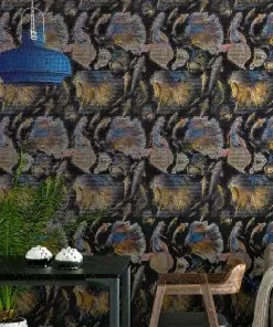 Mind The Gap Blue Skies Ahead Goldfish Ivory Wallpaper