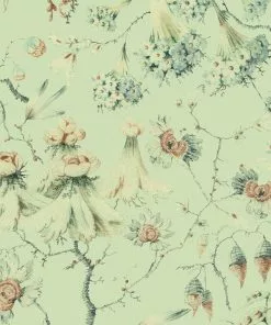 Mind The Gap Grandma's Tapestry Green Wallpaper