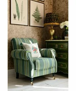 Mind The Gap Kingston Chair - Szepviz Stripe Linen