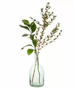 Sass & Belle Tanvi Recycled Glass Bottle Vase Green