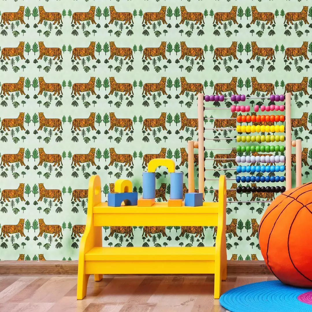 Annika Reed Studio Tiger Tiger Wallpaper - Serpentine New 8 Annika Reed Studio Tiger Tiger Wallpaper - Serpentine New