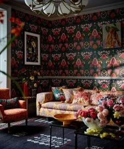 Mind The Gap Woodstock Collection, Susie Q Anthracite Wallpaper