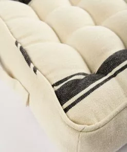Mind The Gap Padded Cushions - Hajdu Stripe Linen Bohemian Dream
