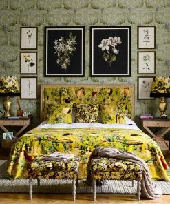 Mind The Gap Les Jardins Royaux MTG FURNITURE - TUFTED HEADBOARD - ROYAL GARDEN GREEN VELVET