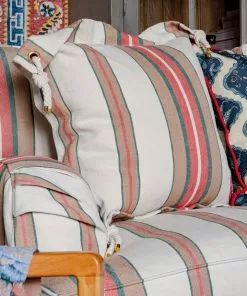 Mind The Gap Herina Stripe Linen Cushion Bohemian Dream