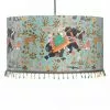 Mind The Gap Lamps Drum Pendants - Hindustan Aquamarine Folk Couture
