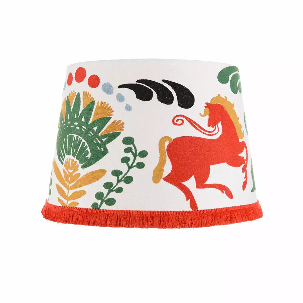 Mind The Gap Folk Couture Horse Parade Embroidered Cone Lampshade 3 Mind The Gap Folk Couture Horse Parade Embroidered Cone Lampshade