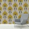 The Graduate Collection Showgirls Wallpaper Mustard & Taupe New