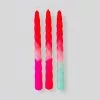 Pink Stories Neon Twisted Candles Ice Cream Pink - Set Of 3 1 Pink Stories Neon Twisted Candles Ice Cream Pink - Set Of 3