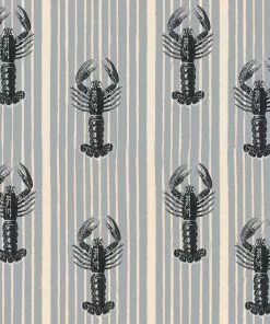Mind The Gap Mediterranean Lobsters, Light Grey Wallpaper